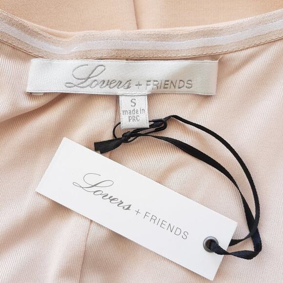 NEW LOVERS + FRIENDSx Revolve Strapless Sweetheart Pencil Dress Nude Blush - Picture 5 of 7